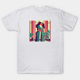 Retro Illustration of Lesbian Couple T-Shirt